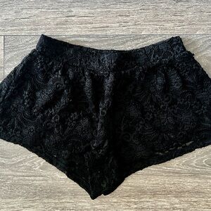 Black Lace Shorts